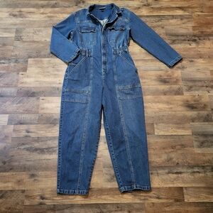 Universal Thread Women's Long Sleeve Denim Jumpsuit Size 14